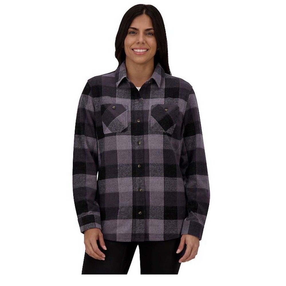 Women's ZeroXposur Billy Brushed Knit Plaid Shirt Size S